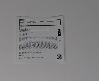 Case (51662 1706 3 Epinephrine Injection  Usp (1mgml) 1ml Vial (case Of 25) Case Label Image)